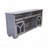 65.3" TV Stand For Tvs Up To 3" With LED Light Strips And Iron Mesh Barn Door Y Decorative Strip Country Grey Farmhouse Style-1354001869