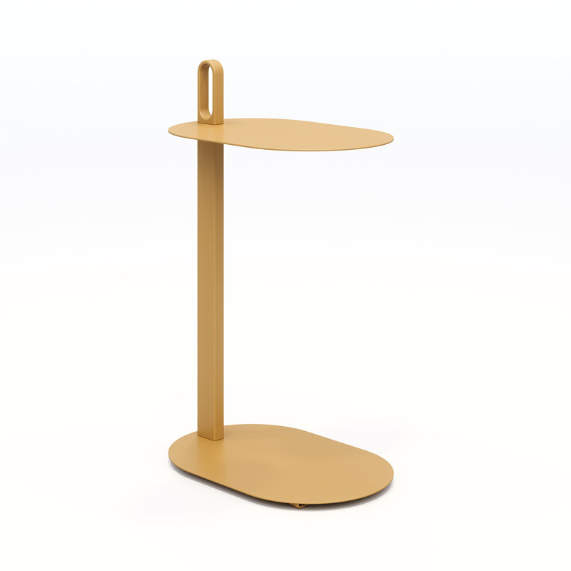 Alden Steel C Table End Table 29in H, Yellow