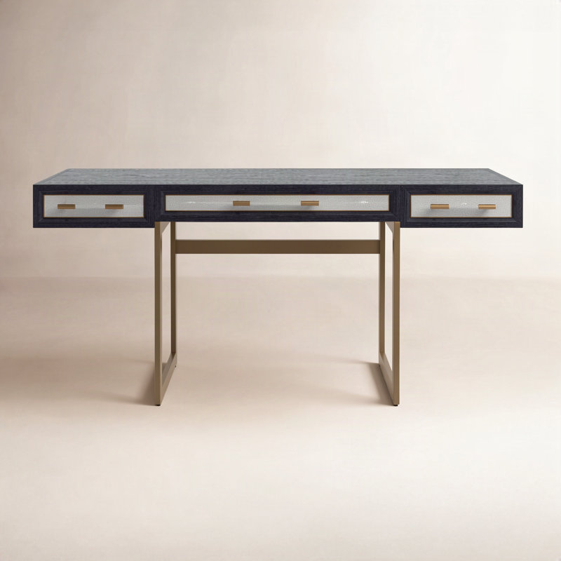 Meera Desk, Gray/Gold