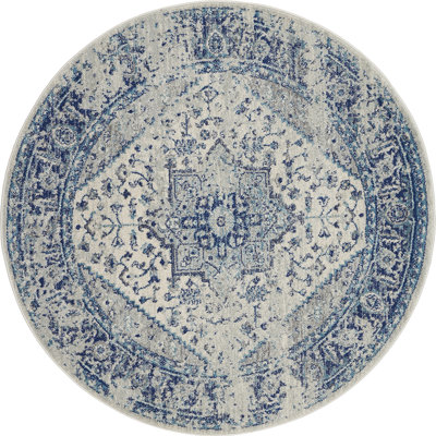 Tapis oriental ivoire / bleu clair Timera