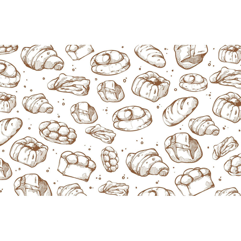 Premium Wallpaper Wall Mural - Bakery Delights, 144" L x 210" W