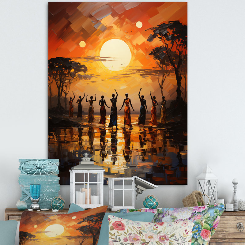 Kloman African Savannah Melody II, H 32 po x l 16 po x P 1 po, Toile tendue