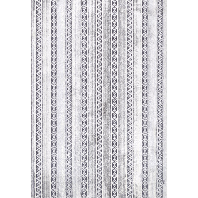 Tapis gris Julie, Rectangle 5 pi x 7 pi 5 po