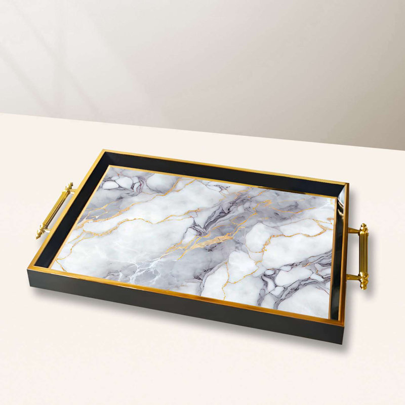 Elegant Glass Serving Tray, 19.7 x 11.4 x 1.4 inches | 100% High-Quality Glass | Perfect for Entertaining & Serving | Stylish and Functional Design for Home & Parties | Durable and Easy to Clean