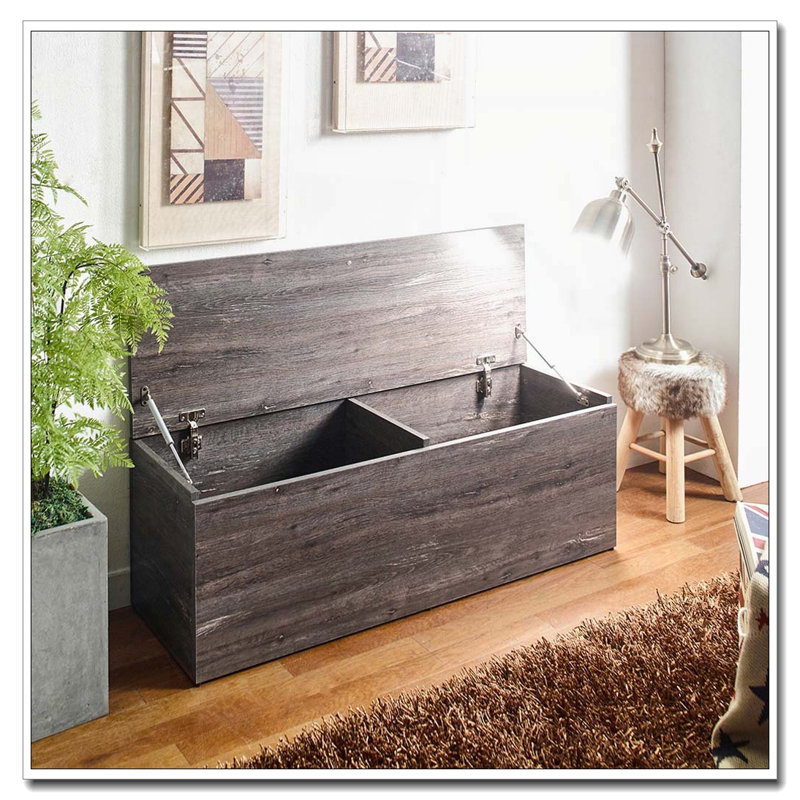 Banc de rangement Farmhouse en gris rustique