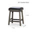 Saddle Stool, Weathered  Finish,  Leather Seat-232930208-232930223-232930218