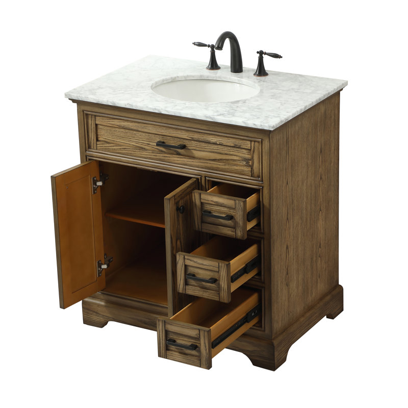 Ensemble de meuble-lavabo simple 32 po Hermes, Bois flottant