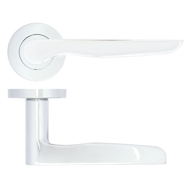 Single Dummy Door Handle, Polished Chrome