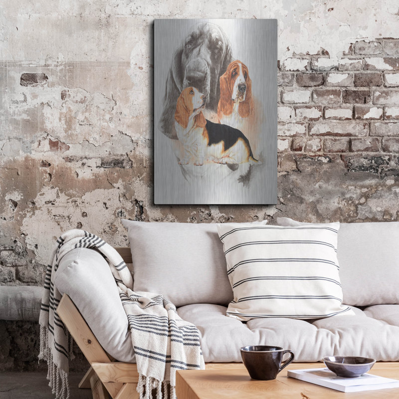 «Basset and Ghost» par Barbara Keith, H 36 po x l 24 po