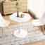 Table basse 31,50 "octogonale, base en métal