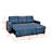 Blue L-shaped Sleeper Couch, Stylish 3 For Bedroom Convertible Sectional , , Space Saving