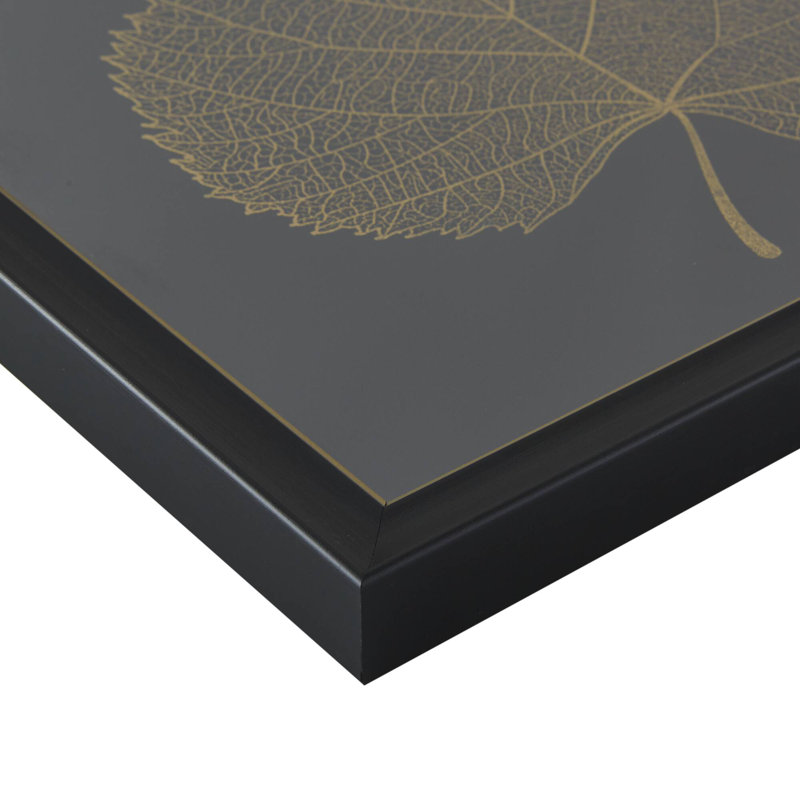 Gilded Trio Gold Metallic Leaf Framed Wall Art Set