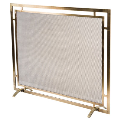 Gatsby 1 Panel Steel Fireplace Screen