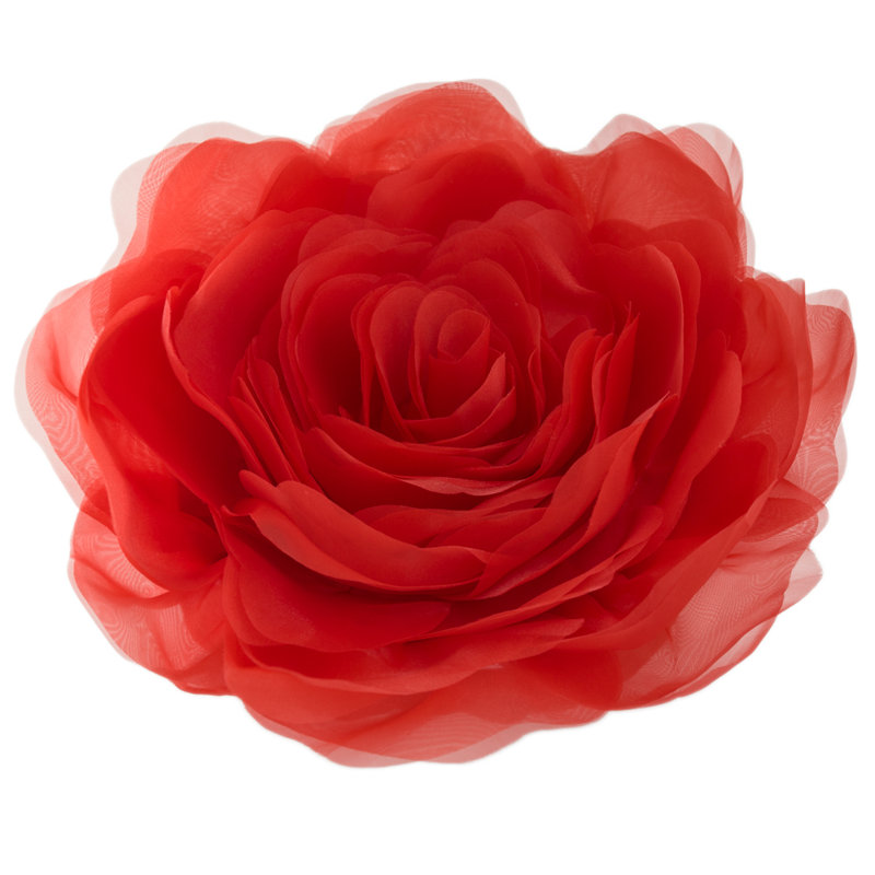 Housse de coussin décoratif décoratif à motif floral rose Simulation, 14 po x 14 po, Rouge