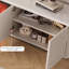 Foyer en bois manufacturé beige