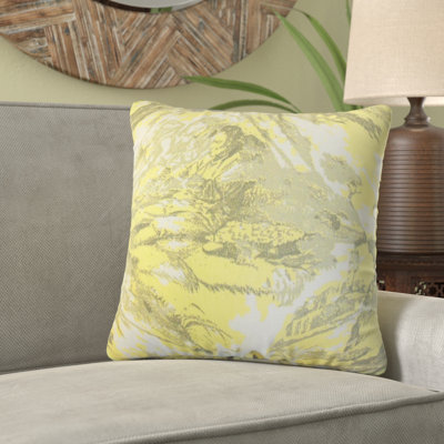 Floral Feather Reversible Throw Pillow