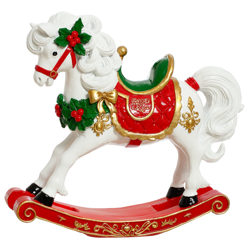 Cheval à bascule festif - 7 X 8 pouces