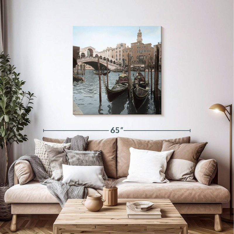 Gondoles du pont du Rialto, H 39 po x l 39 po