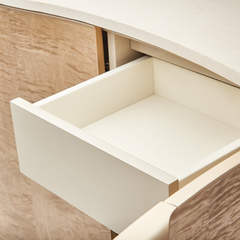 Malibu Crest 74.5'' W Sideboard, White/Blush