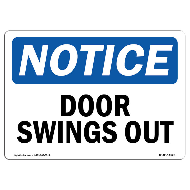 Door Swings out Sign