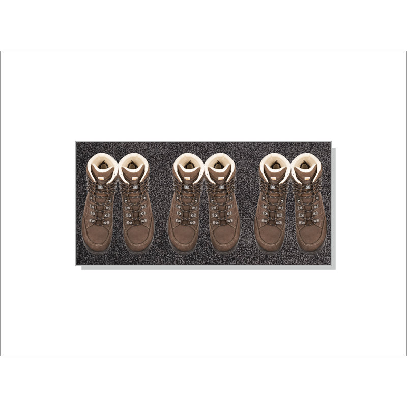 Finnleigh Non-Slip No Pattern Doormat, Dark Grey