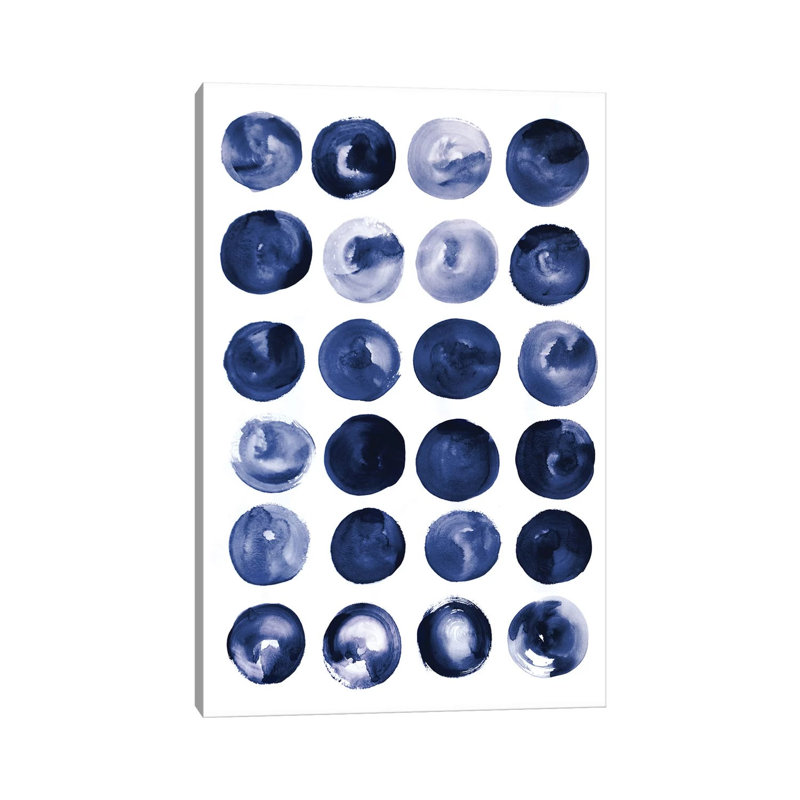 Blue Rain Iii by Lesia Binkin - Wrapped Canvas Gallery-Wrapped Canvas Giclée, 66.04 cm H x 45.72 cm W x 1.91 cm D