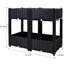 Jardinière surélevée 31,5 "x 15,7" x 27,7 "- Système de drainage en polypropylène noir-1232887603-1232887613