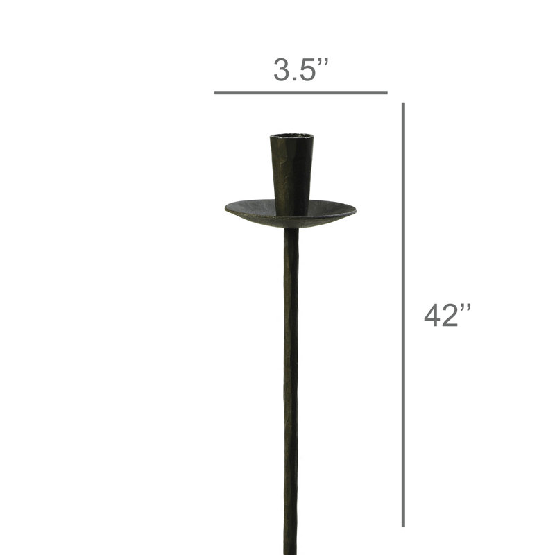 Garden Stake Iron Candleholder