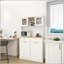 Armoire de rangement pour poubelle de cuisine de 67,7 pouces de hauteur avec 3 tablettes réglables, 2 tiroirs et 1 compartiment à poubelle inclinable pour espaces polyvalents