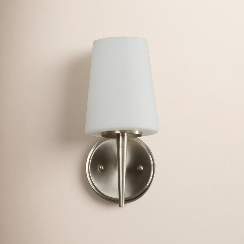 Erlandson Armed Sconce, 100W A19 Medium, Brushed Nickel