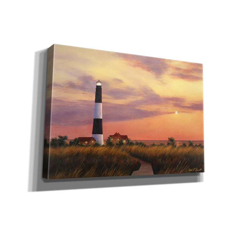 «Break Island Lighthouse» par Diane Romanello, Breakwater Bay, art mural sur toile, H 18 po x l 26 po x P 0,75 po