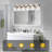Vanity Light (6-Light), (3000K/3500K/4500K/5000K/6000K, Dimmable), Eye Protection LED Bathroom Light Fixture, Modern Wall Light Over Mirror With Clear Glass Shade-266772074