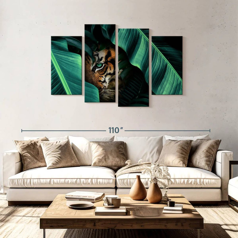 Brampt Hiding Tiger, 48" H x 75" W