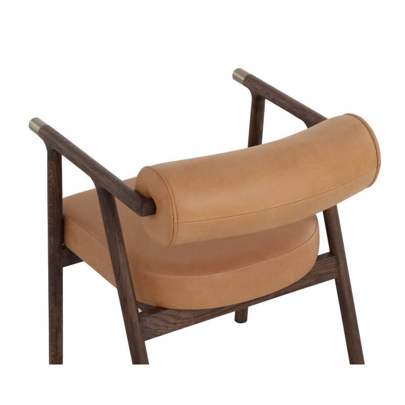 Upholstered Arm Chair, Brown, Brown