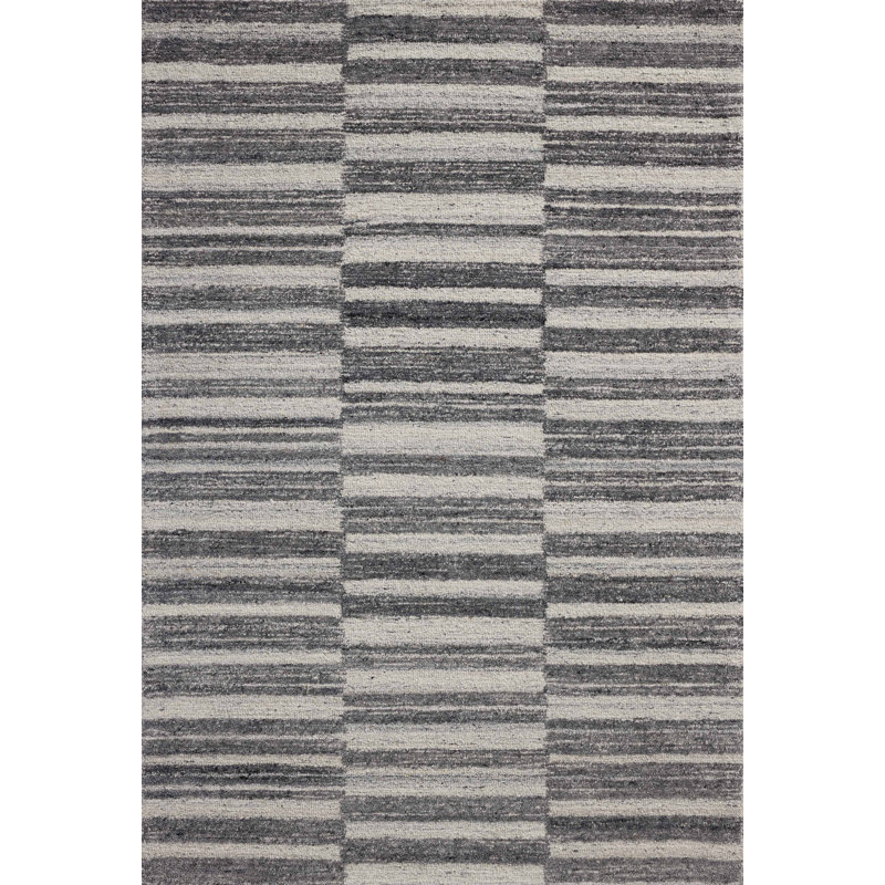 Magnolia Home by Joanna Gaines x Loloi Rae Charcoal / Mist Area Rug, Square 1'6
