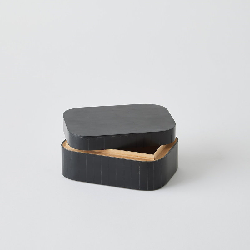 Handmade Resin Decorative Box, 3" H x 7.25" W x 5.25" D