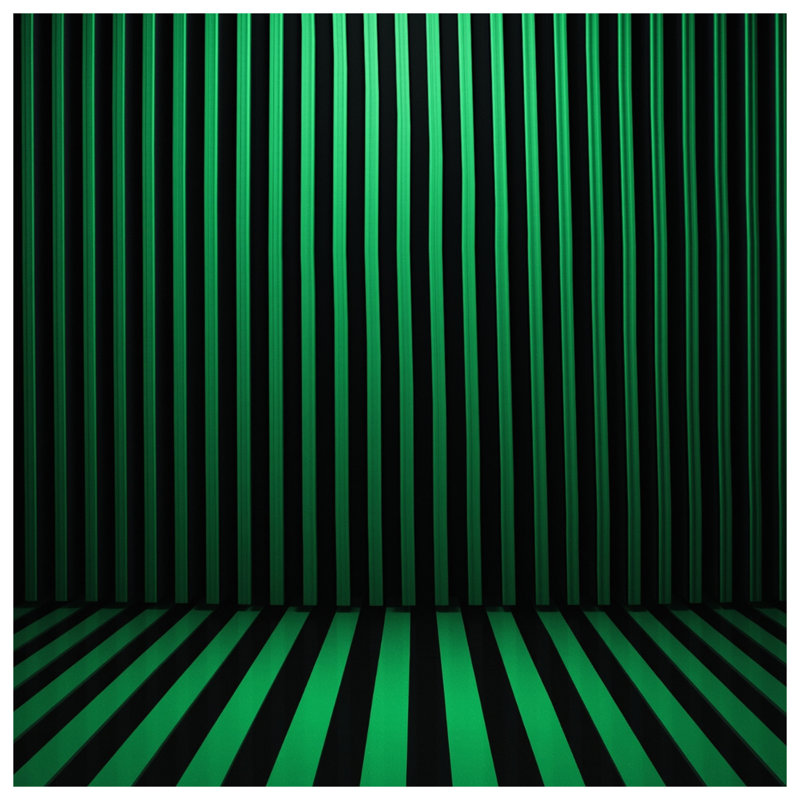 Green Vertical Stripes Double Sided Throw Pillows, 26 x 26 inches