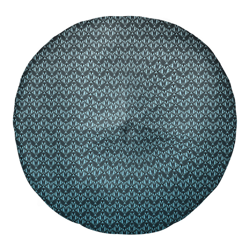Coussin de sol Katelyn Elizabeth, 30 po x 30 po, Dégradé bleu