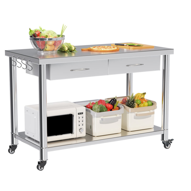 Stainless Steel Work Table With Drawers