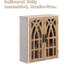 Armoire murale double à double porte, armoire de rangement murale en bois rustique avec insert en verre, armoire de salle de bain de ferme entièrement assemblée