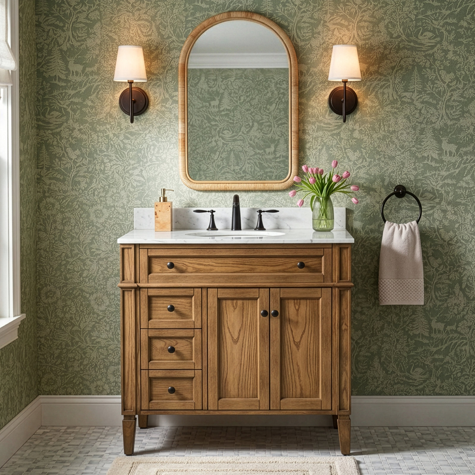Rivers 36'' Single Bathroom Vanity, Driftwood