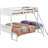 Twin/Full Bunk Bed In White - Creates A Functional Bedroom Environment Practical