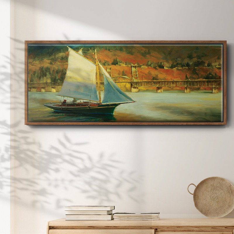 «Autumn Sail», reproduction sur toile, Argent, H 12 po x l 30 po x P 1,5 po