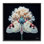 Papillon de nuit et fleurs blanches, estampe numérique par Roozbeh Bahramali