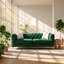 Canapé Chesterfield 3 places en velours l 82,5 po x P 32,75 po x H 30,25 po