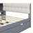 Spacious Wooden Beds With Storage, Upholstered Headboard, Modern Gray