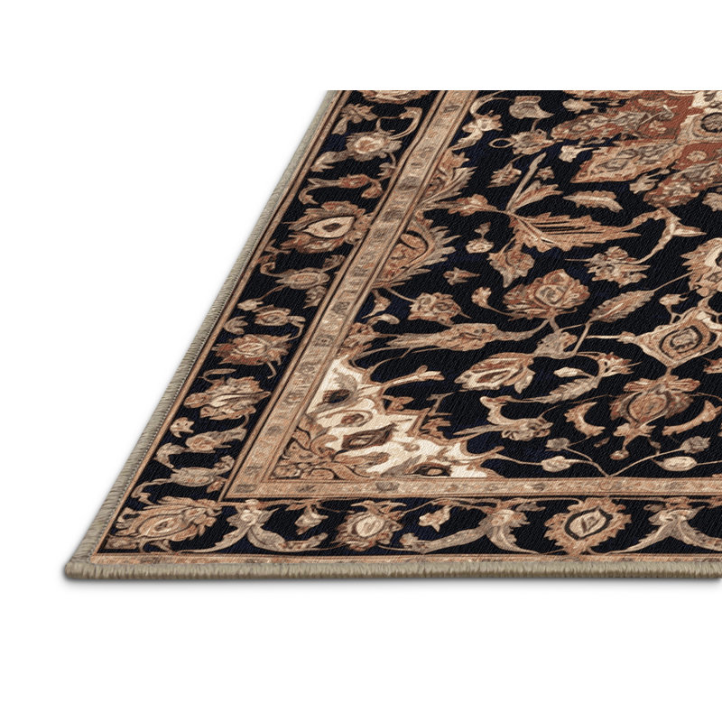 Tapis brun lavable à la machine, Rectangulaire 2 pi x 3 pi