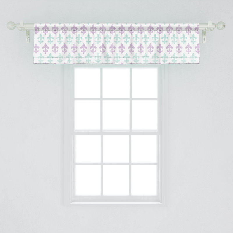 Cantonnière Ambesonne Fleur De Lis, L 54 po x L 12 po