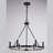 6 - Light Dimmable Wagon Wheel Chandelier