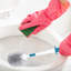 Ensemble de brosses de toilette pour la maison avec base, plastique mural sans perforation, coins morts, bleu 16,1 x 3,9 po-130493108